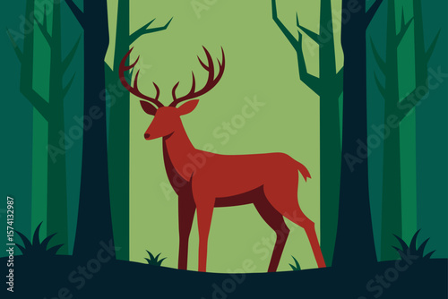 deer in the woods