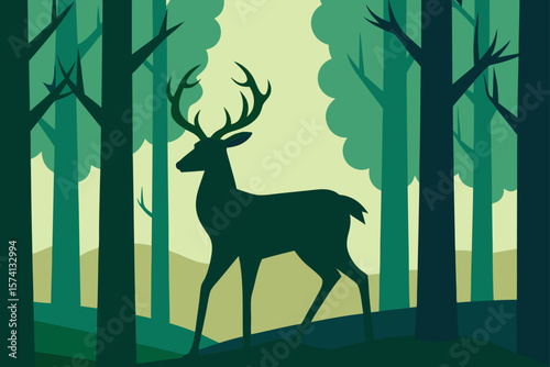 deer in the woods