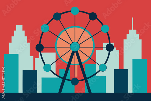 ferris wheel in the city