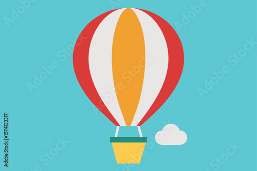 hot air balloon in flight