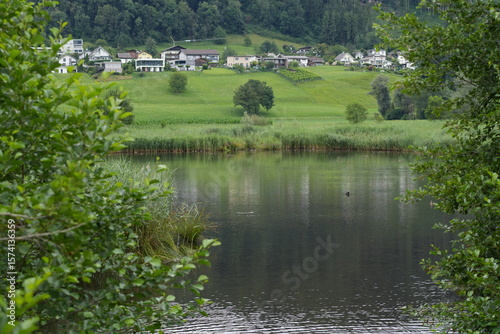 The Egelsee in Feldkirch on the Border between Liechtenstein and Austria