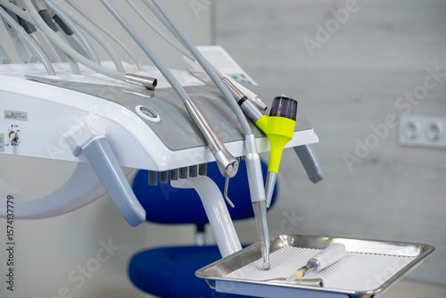 Dentist's tools, orthodontist's workplace.