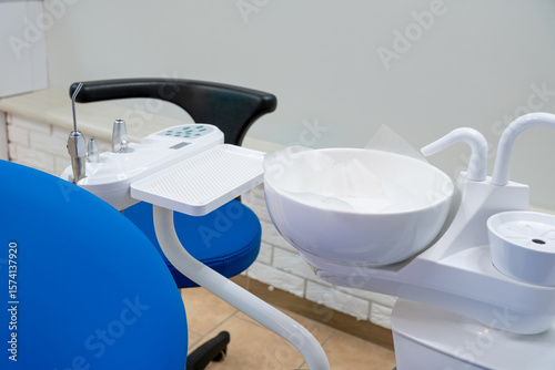 Dental equipment, instrument to rinse your mouth in a dentist room
