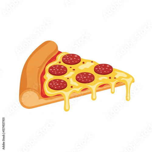 A single slice of pizza with melted cheese and pepperoni toppings.