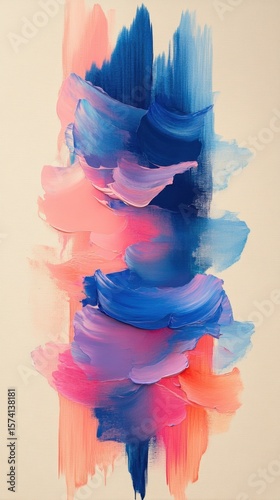 Painting of a multicolored painting