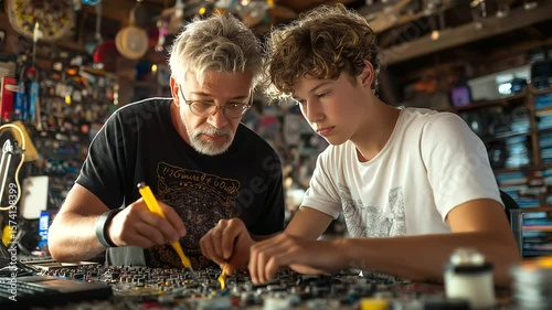 Teenager Repairs Broken Computer with Dad's Support