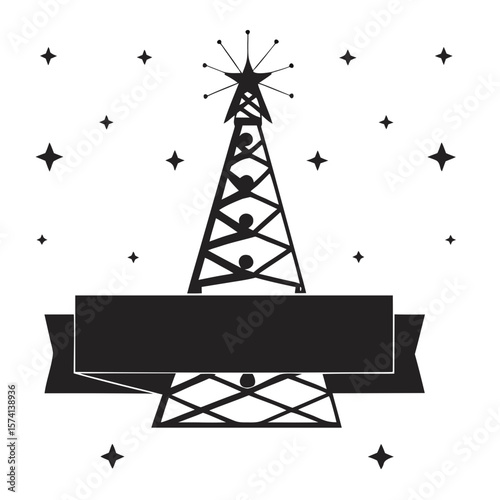 Broadcast Tower Graphic for Emmy Awards, Media Events, Television Promotions, Award Shows, and Creative Designs  