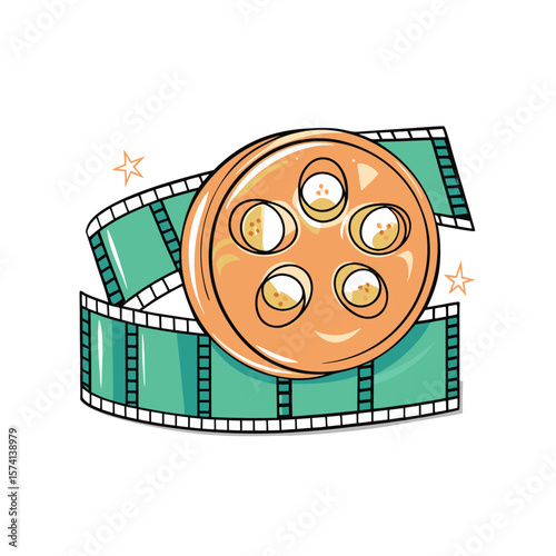 Film Reel with Film Strip for Emmy Awards, Movie Promotions, Cinematic News, Film Industry Blogs, and Entertainment Marketing 