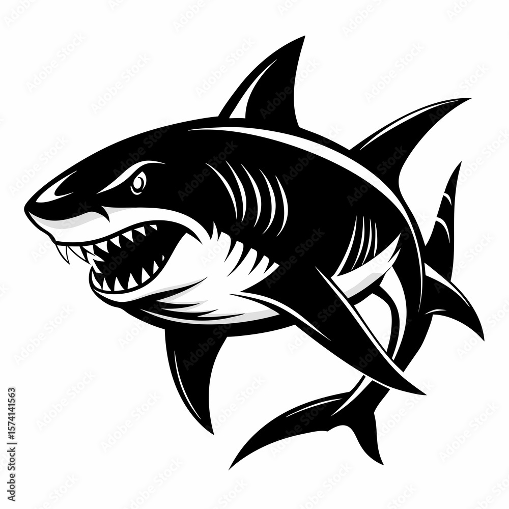 Fototapeta premium shark vector illustration