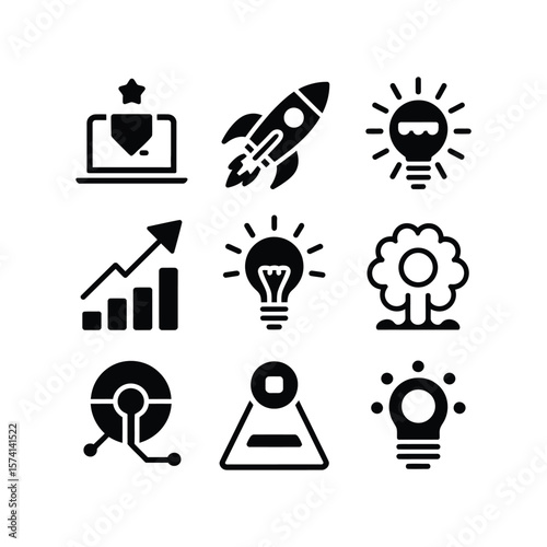 set of vector icons for business