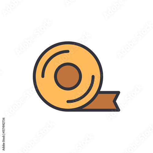 Illustration Of An Adhesive Tape Roll For Sealing And Sticking Items