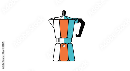 Classic Italian Stovetop Espresso Maker for Rich Aromatic Coffee