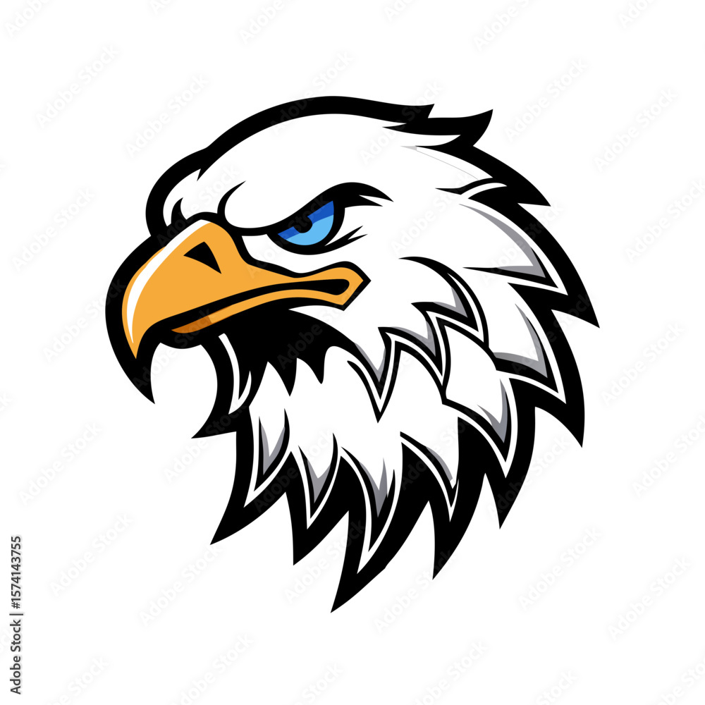 Fototapeta premium Eagle head logo mascot design 