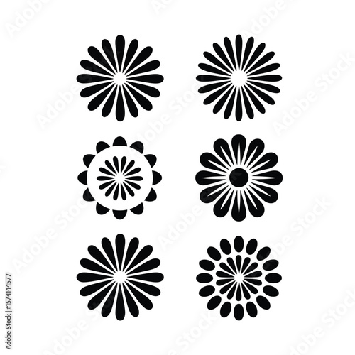 set of abstract design elements