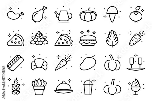 Vibrant autumn feast displaying a generous thanksgiving table laden with assorted delicious foods and seasonal delights