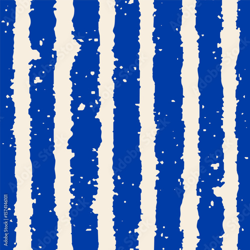 Rough grunge stripes, seamless pattern, endless design. Hand-drawn paint brushstrokes, repeating print, texture with distressed brush strokes, for textile, wallpaper. Flat vector illustration