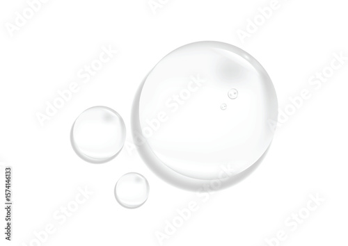 A drop of moisturizing gel or serum on a white background cosmetic product for skin care