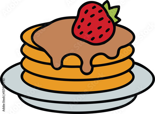 pancake icon vector illustration