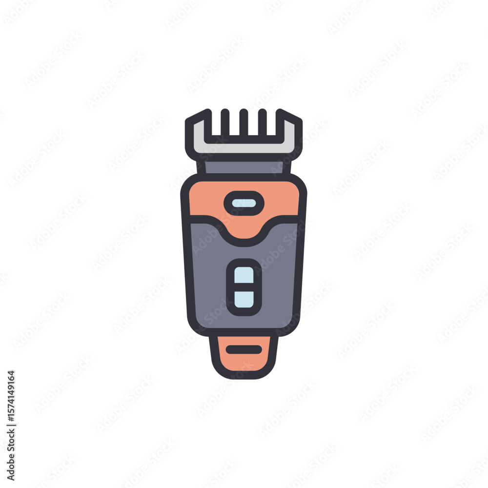 Stylized Electric Hair Clipper Depicts Grooming And Personal Care Stylized Electric Hair Clipper Depicts Grooming And Personal Care