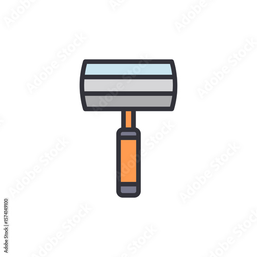 Isolated Shaving Tool Depicting Personal Hygiene Or Barber Equipment