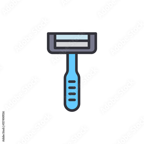 Modern Razor Illustration Isolated On Transparent Background For Hygiene