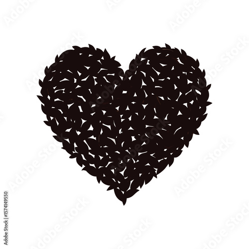 Tea Leaf Heart on White Tabletop Presentation