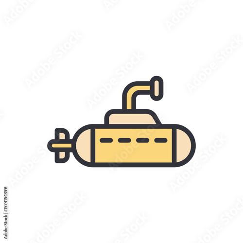 Isolated Submersible Vehicle Depicts Underwater Exploration Technology