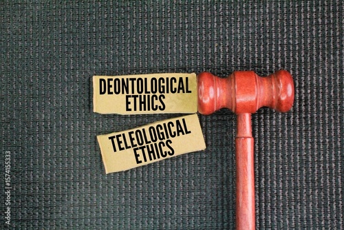 Foto Two major ethical systems are deontological ethics and teleological ethics (also known as consequentialism)