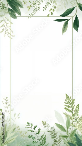 Wellness Poster Design Featuring Minimalist Plant Illustrations