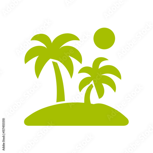 Summer Beach Vector Icon, Logo