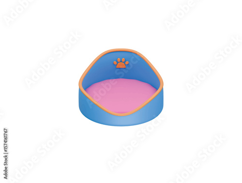pets bed icon 3d illustration render