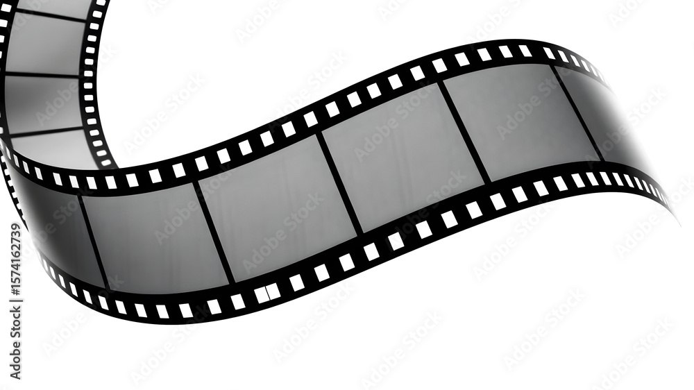 Fototapeta premium Film strip png, film reels png, film reels png transparent film strip isolated on white, old film reels background.