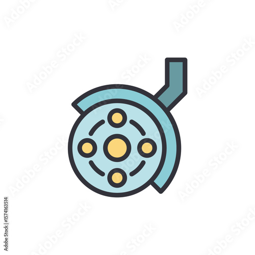 Illustration Of A Modern Medical Operating Room Lamp With Bracket