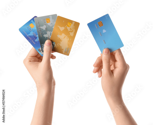 Female hands with credit ca...