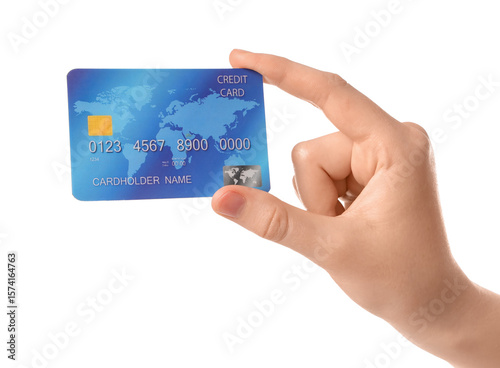 Female hand with credit car...