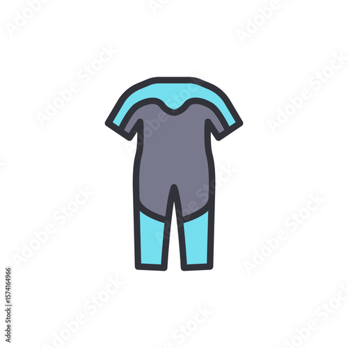 Illustration Of A Wetsuit For Aquatic Sports With Transparent Background