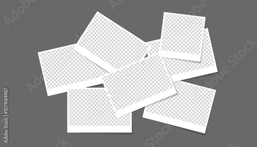 Polaroid frames realistic photo templates with shadows. collage, collage templates, birthday collage, collage art