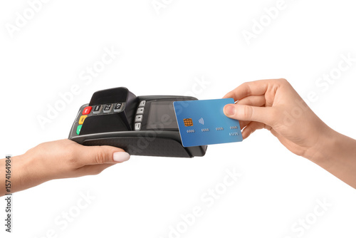 Female hands with credit ca...