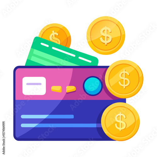 wallet with Doller coins