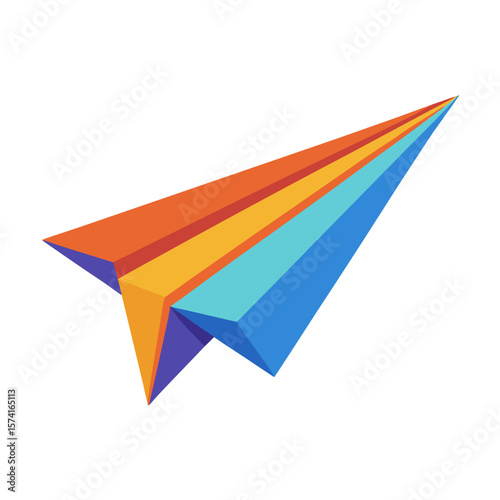 paper plane isolated on white