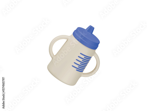 sippy cup icon 3d illustration render