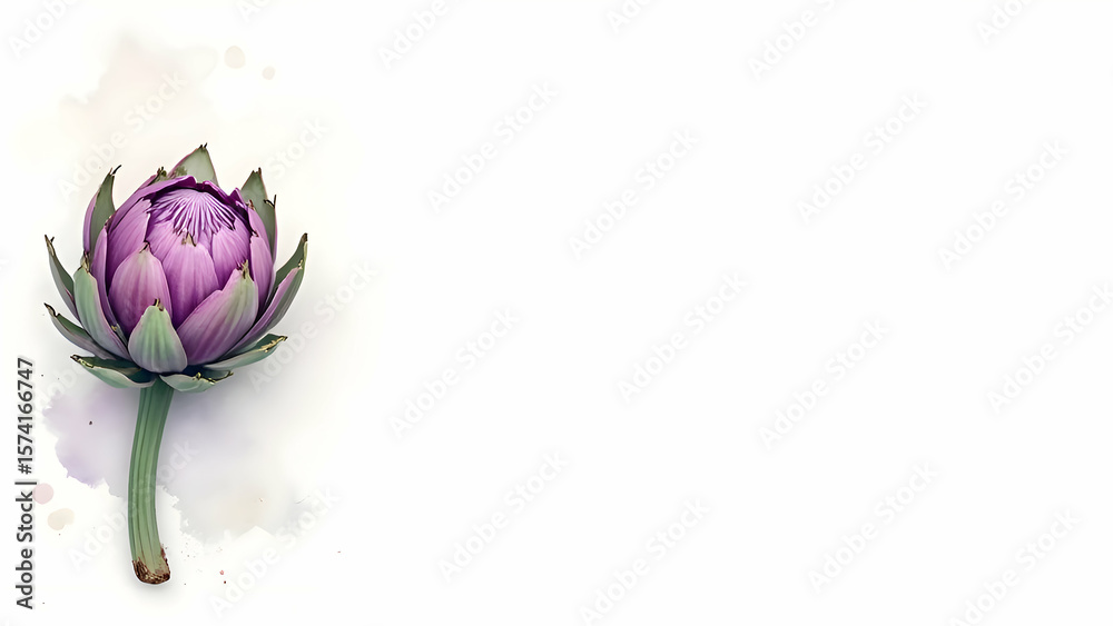 custom made wallpaper toronto digitalElegant Purple Artichoke on a White Background.
Gourmet Vegetable and Farm-to-Table Concept.
Fresh Botanical Artichoke with Ample Copy Space.