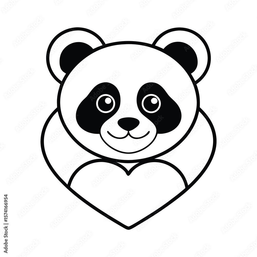 Fototapeta premium love panda design