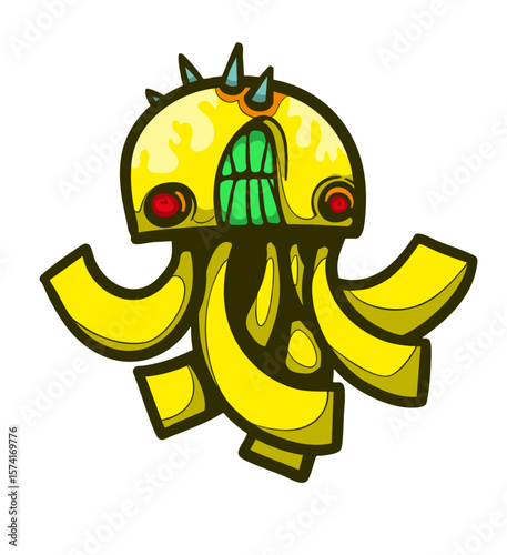 Medusa amarilla terrorífica