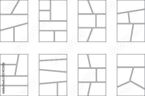 Geometric Collage Frame Layout Collection