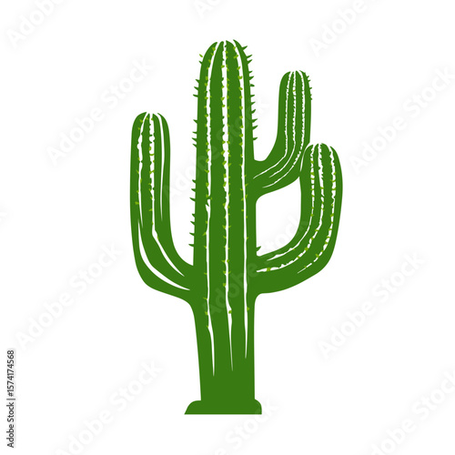 Mexico Cacti Vector Icon, Logo 