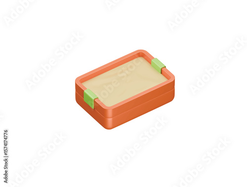 pet litter box icon 3d illustration render