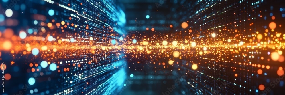 Fototapeta premium Digital Innovation and Transformation The Connection of High Technology and Big Data Networks