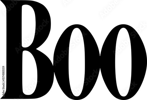 Boo Text Typography for Halloween Vector Design