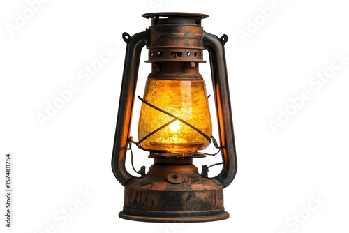 Rustic lantern glows against a black background vintage charm light antique warm weathered heritage